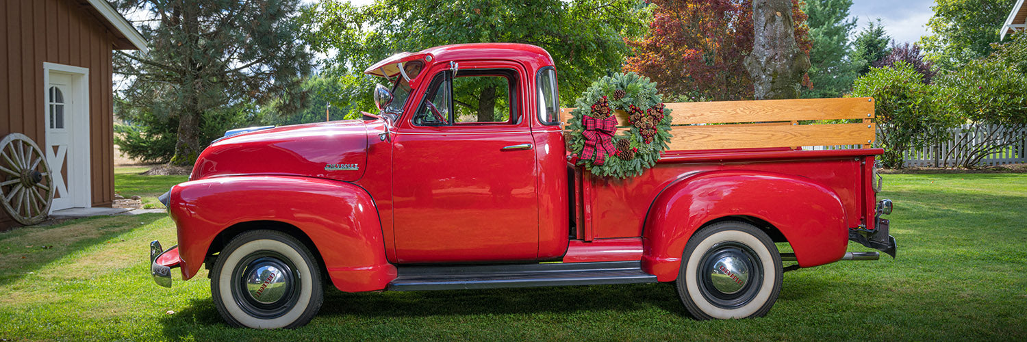 Farmhouse Country Vintage Blue store Truck wreath