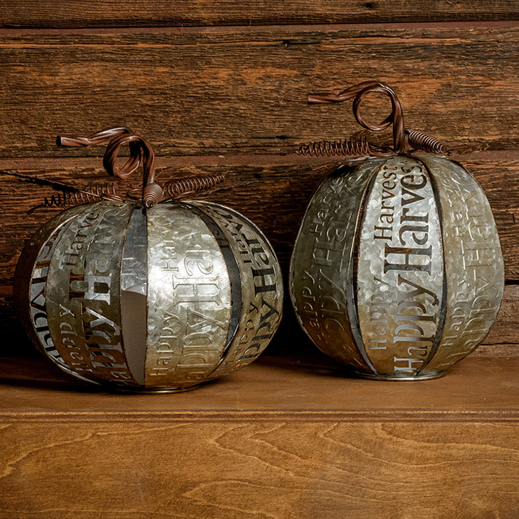 Deals (2) Silver pumpkins set