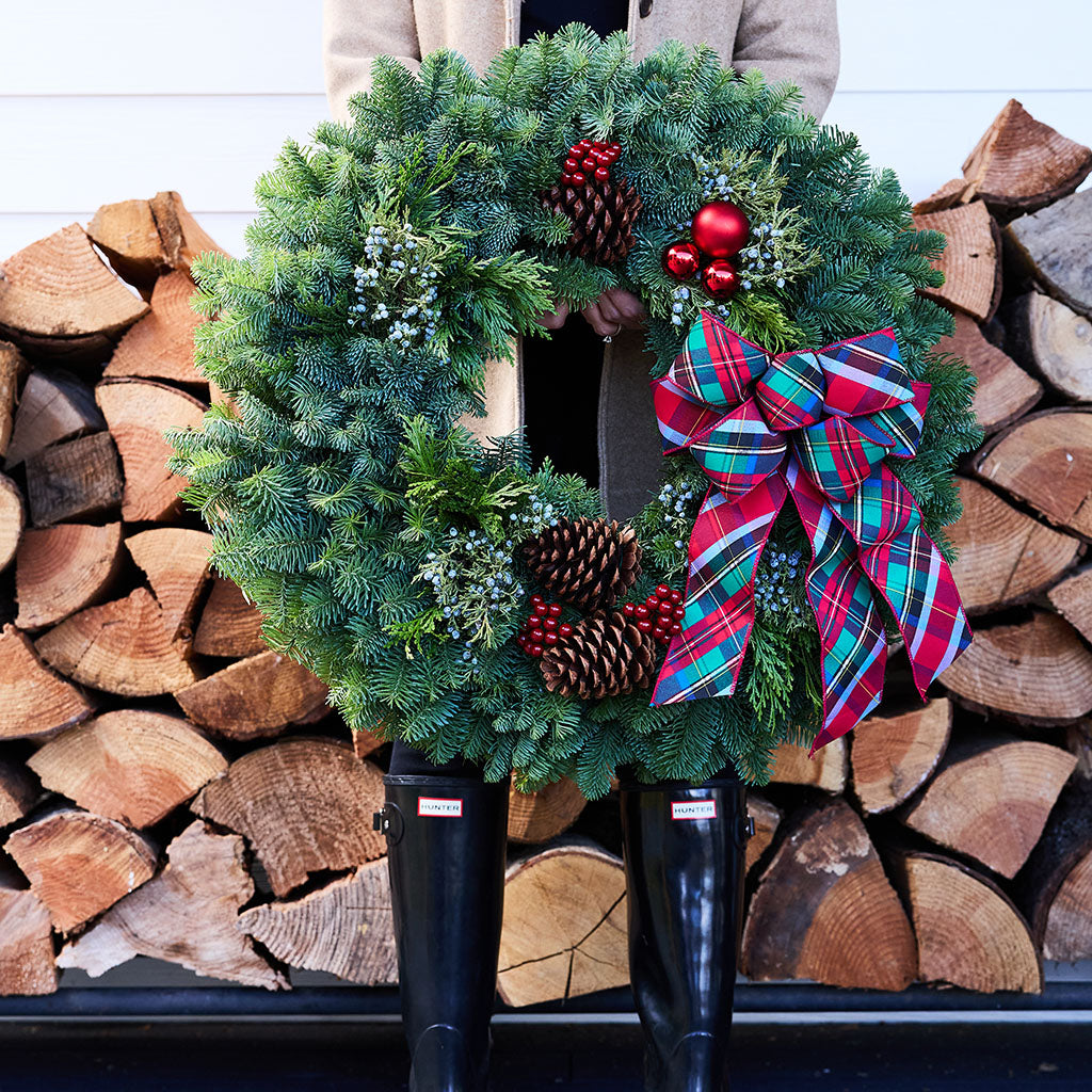 【sold】Christmas wreath ◯28センチくらい An Evergreen Welcome – Lynch Creek Farm