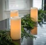 Flickering Elegant Ivory Set of 2 Deluxe LED Candles