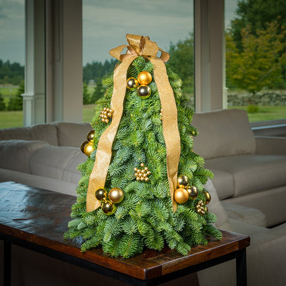 gold themed tree