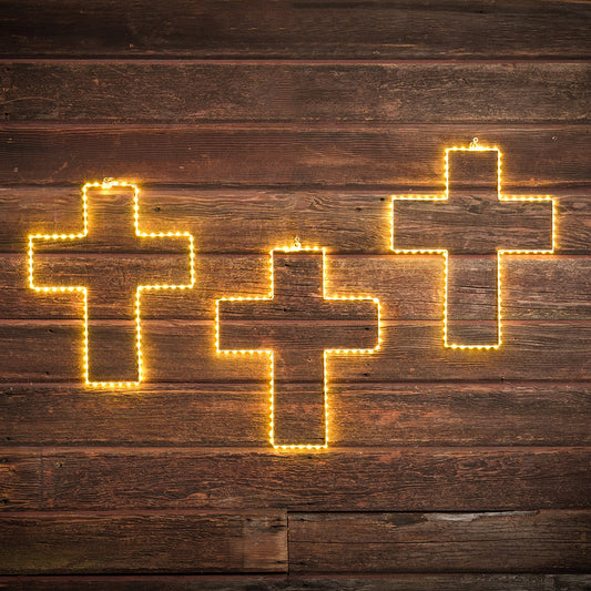 Set of 3 light up crosses