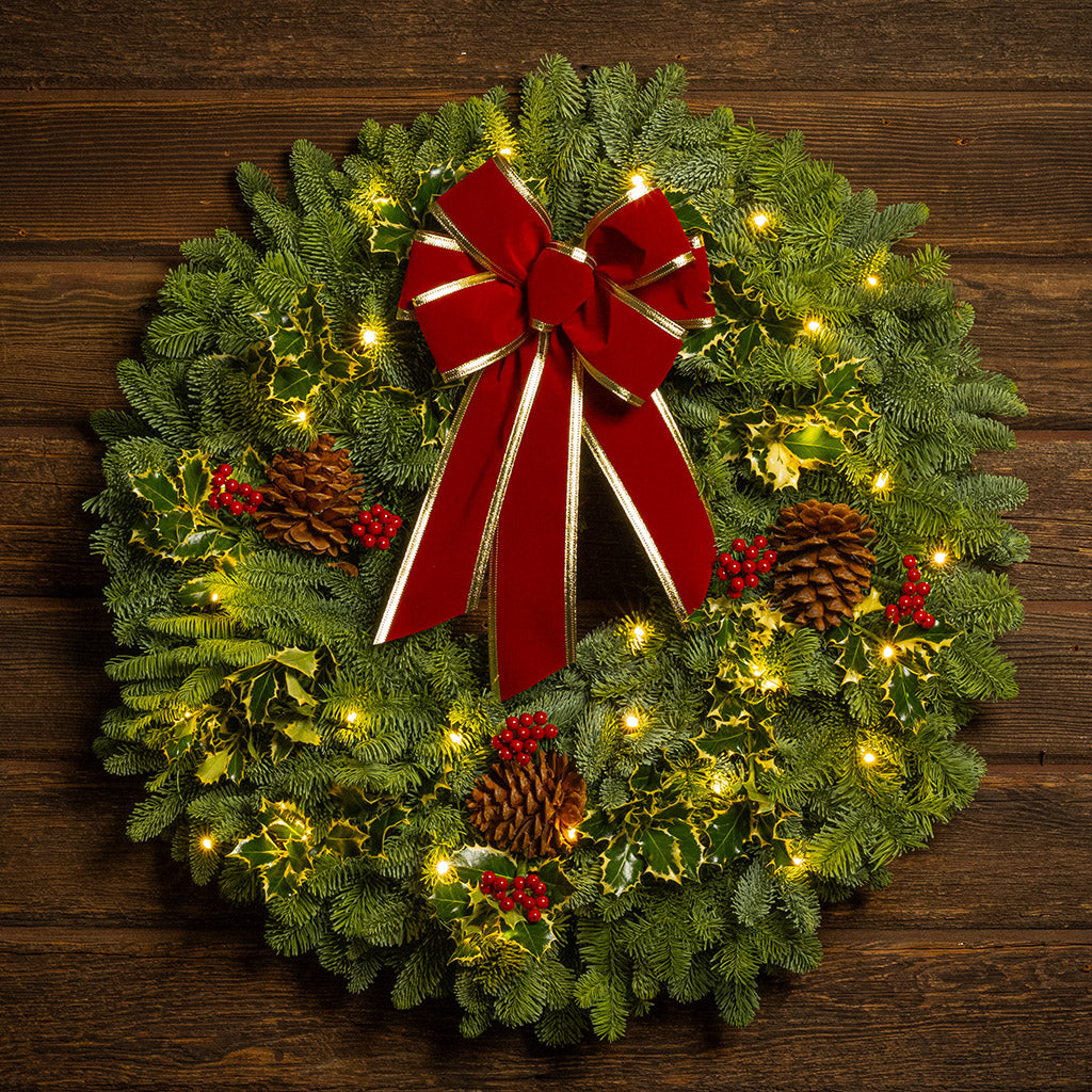 Mixed Holly Wreath | Lynch Creek Farm