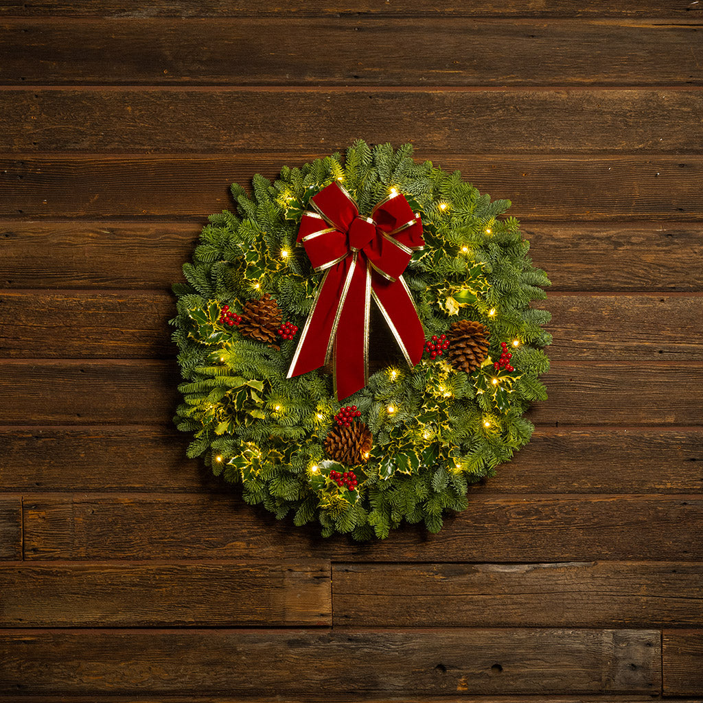 Mixed Holly Wreath | Lynch Creek Farm