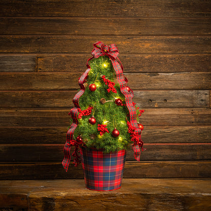 Perfect Plaid Living Christmas Tree - 2 Gallons