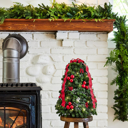 Fresh Premium garland combination of noble fir, incense and western red cedar and white pine is ultra fragrant