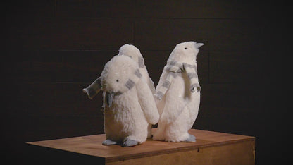 Plush Winter Penguin Figurines Set of 3