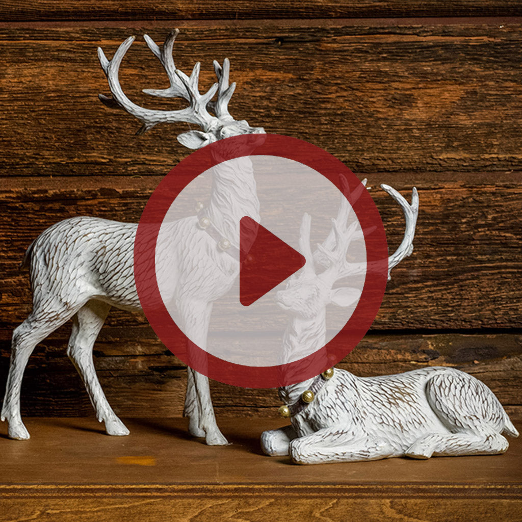 Cabin 2D Reindeer Woodlands Wood Ornaments - Coastal Elegance Decor