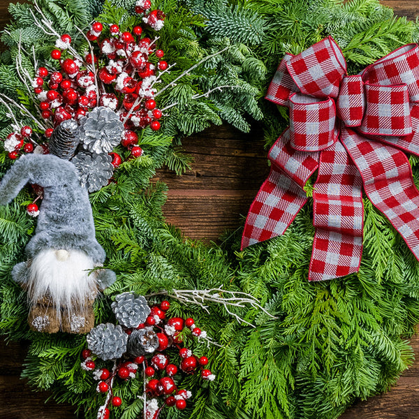 Enchanting Indoor Outdoor Faux Evergreen Holiday Wreath